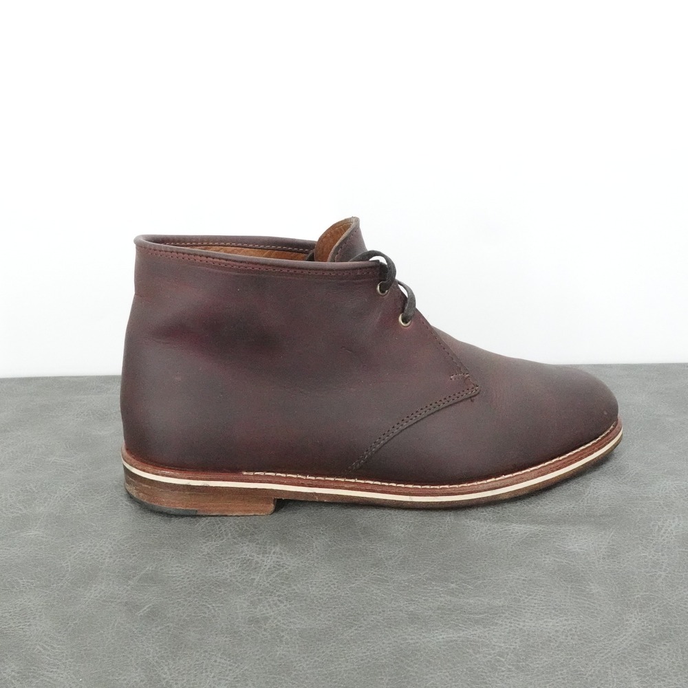 Helms Chukka Boots Mens 10D Brown Phillip Leather Made in USA Casual Dress